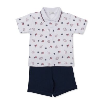 Kissy Kissy Star Spangled Freedom Printed Bermuda Set