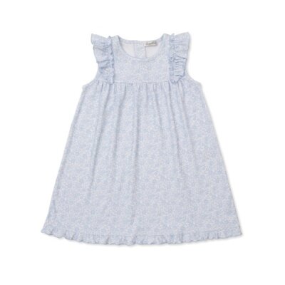 Kissy Kissy Country Gardens Lt Blue Printed Dress