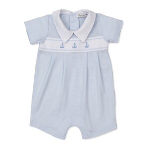 Kissy Kissy Classic Treasures Lt Blue Stripe Sailboat Short Playsuit