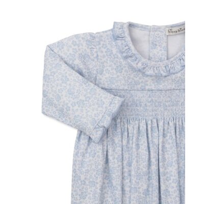 Kissy Kissy Country Gardens Lt Blue Printed Smocked Sack