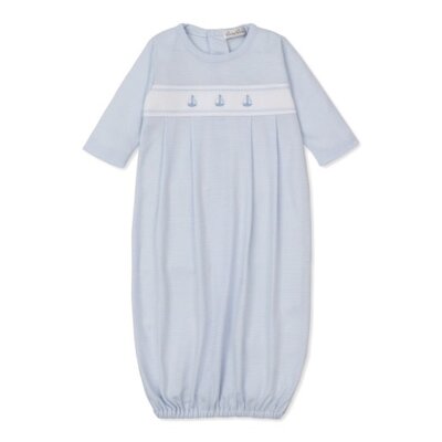 Kissy Kissy Classic Treasures Lt Blue Stripe Sailboat Sack