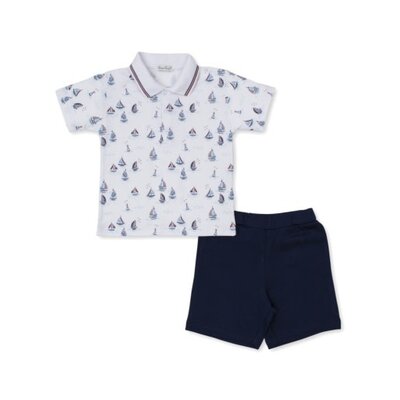 Kissy Kissy Red, White & Blue Regatta Bermuda Set