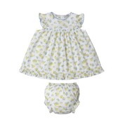 Kissy Kissy Lemon Blossoms Printed Woven Dress Set
