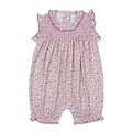 Kissy Kissy Blossoming Bows Printed Smocked Short Playsuit