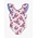 RuffleButts + RuggedButts Pink Lobster Lagoon Bow V-Back One Piece Swimsuit