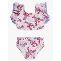 RuffleButts + RuggedButts Pink Lobster Lagoon Butterfly Tankini