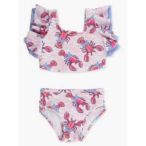 RuffleButts + RuggedButts Pink Lobster Lagoon Butterfly Tankini