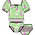 RuffleButts + RuggedButts Neon Turtle Tide Puff Sleeve Ruffle Tankini 2-Piece Swimsuit