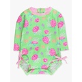 RuffleButts + RuggedButts *PRE-ORDER*Neon Turtle Tide Long Sleeve One Piece Rash Guard