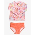 RuffleButts + RuggedButts *PRE-ORDER*Sunset Seashells Long Sleeve Zipper Rash Guard 2-Piece