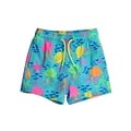 RuffleButts + RuggedButts Neon Jelly Time Performance Hybrid Swim Trunks