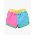 RuffleButts + RuggedButts Neon Color Block Dolphin Hem Swim Trunks