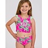 RuffleButts + RuggedButts Neon Palm Paradise Racerback Flutter Tankini 2PC Swimsuit