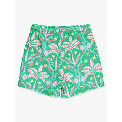 RuffleButts + RuggedButts Coconut Cabana Performance Hybrid Swim Trunks