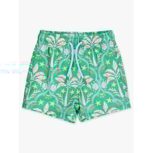 RuffleButts + RuggedButts Coconut Cabana Performance Hybrid Swim Trunks