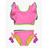 RuffleButts + RuggedButts Neon Pink Crochet Detail Butterfly Tankini 2-Piece Swimsuit