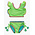 RuffleButts + RuggedButts Neon Honeydew Crochet Detail Butterfly Tankini 2-Piece Swimsuit