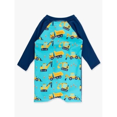 RuffleButts + RuggedButts Under Construction Boys Long Sleeve One Piece Rash Guard