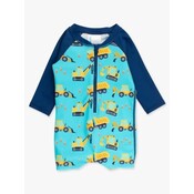 RuffleButts + RuggedButts Under Construction Boys Long Sleeve One Piece Rash Guard