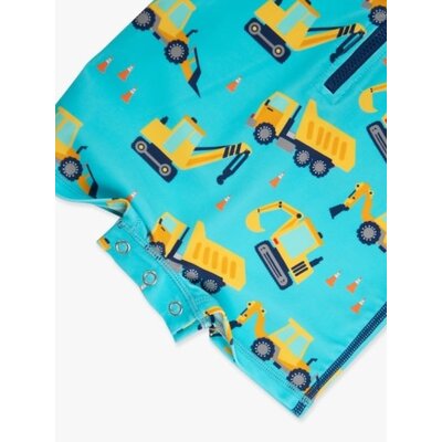 RuffleButts + RuggedButts Under Construction Boys Long Sleeve One Piece Rash Guard