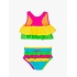 RuffleButts + RuggedButts Neon Color Block Flounce Bikini 2-Piece Swimsuit, with Signature Rear Ruffles
