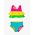 RuffleButts + RuggedButts Neon Color Block Flounce Bikini 2-Piece Swimsuit, with Signature Rear Ruffles