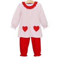 Trotter Street Kids Be Mine Bloomer Pants Set