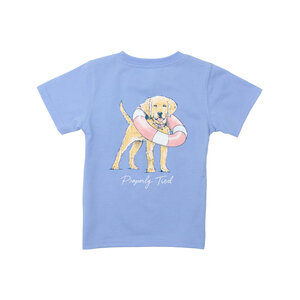Properly Tied Light Blue Lifeguard Pup Girl's SS Tee