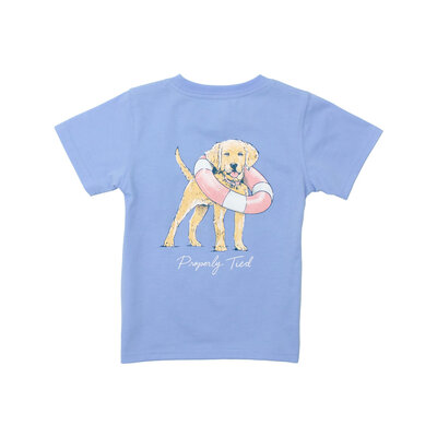 Properly Tied Light Blue Lifeguard Pup Girl's SS Tee