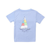 Properly Tied Light Blue Set Sail Girl's Performance SS Tee