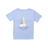 Properly Tied *PRE-ORDER*Light Blue Set Sail Girl's Performance SS Tee