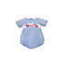 Petit Bebe Valentine's Day Lt Blue Gingham Boy's Bubble