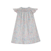 Petit Bebe *PRE-ORDER*Caroline Pink & Blue Liberty Floral Angel Wing Bishop
