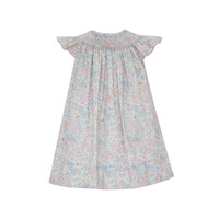 Petit Bebe *PRE-ORDER*Caroline Pink & Blue Liberty Floral Angel Wing Bishop