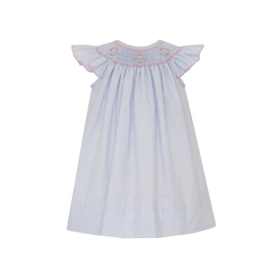 Petit Bebe Riley Blue Tiny Stripe Angel Wing Bishop