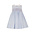 Petit Bebe Riley Blue Tiny Stripe Sleeveless Dress w/Scalloped Collar