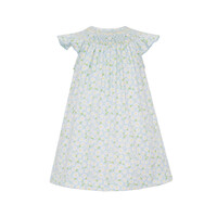 Petit Bebe Spring Daisies Knit Angel Wing Bishop