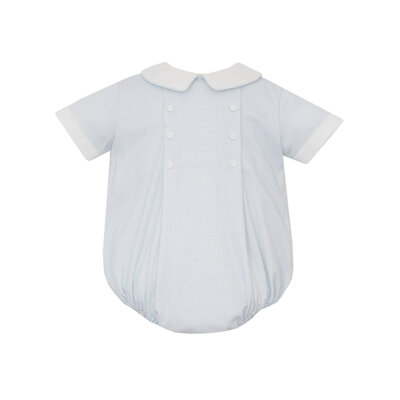 Petit Bebe *PRE-ORDER*Blue Gingham Boy's Bubble