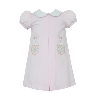 Claire & Charlie Bunny Pink Pique A-line Float w/Pockets