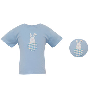 Claire & Charlie Bunny Lt Blue Short Set