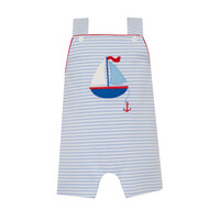 Claire & Charlie Sailboats Blue Kit Stripe Jon Jon