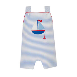 Claire & Charlie Sailboats Blue Kit Stripe Jon Jon