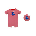 Claire & Charlie Steamship Red Knit Stripe Romper