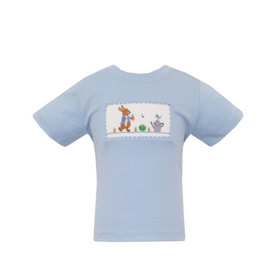 Anavini Peter Rabbit Lt Blue Gingham Short Set