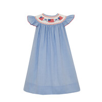 Anavini *PRE-ORDER*Flags Periwinkle Blue Gingham Bishop