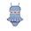 Anavini Flags Periwinkle Blue Gingham 1PC Swimsuit