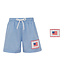 Anavini Flags Periwinkle Blue Gingham Boy's Swim Trunks