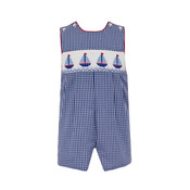 Anavini Sailboats Navy Gingham Jon Jon