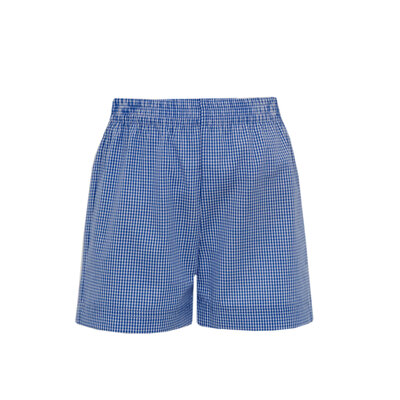 Anavini Tow Truck Royal Gingham Short Set