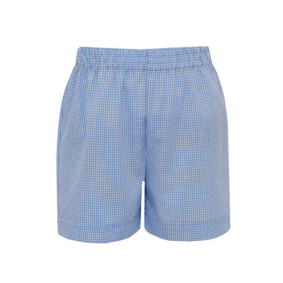 Anavini Boats Periwinkle Gingham Short Set